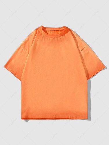 Solid Color Vintage Short Sleeve T Shirt - Zaful - Modalova