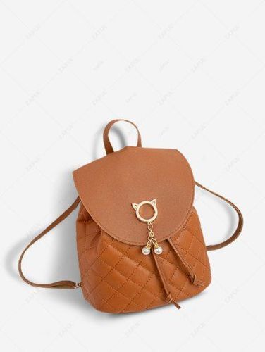 Quilted Rhombus Texture Solid Color Backpack - Zaful - Modalova