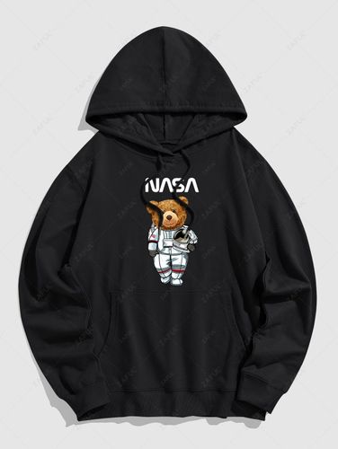 Sweat à Capuche Pull-over Streetwear Motif de Lettre et D'Ours - ZAFUL - Modalova