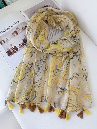 Charpe Franges Motif Cachemire - ZAFUL - Modalova