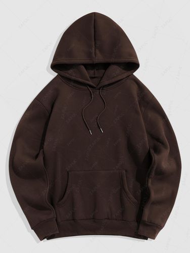 Pull à Capuche Pull-over à Doublure en Toison - ZAFUL - Modalova