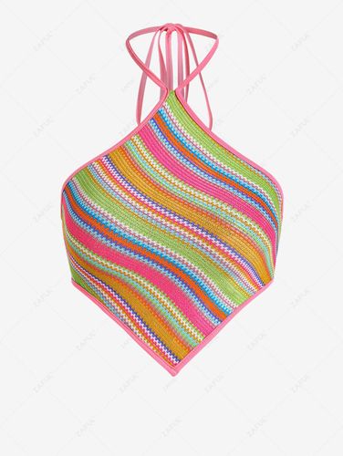 ZAFUL Haut Bandana Arc-en-ciel Nou Au Dos Col Halter L - Zaful FR - Modalova