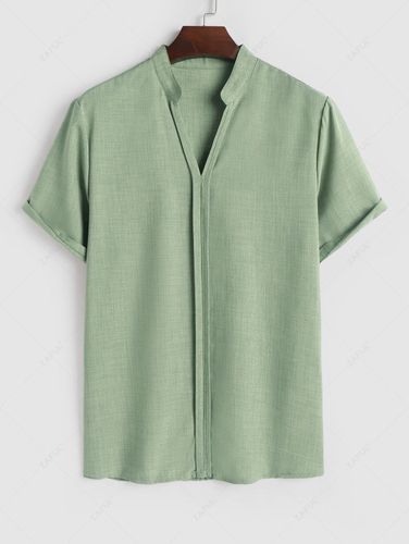 ZAFUL Chemise Enfiler Tunique Simple Manches Courtes Col V S - Zaful FR - Modalova