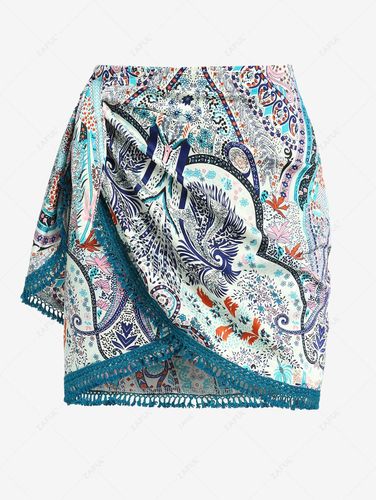 ZAFUL Jupes ZAFUL Mini Jupe Fleurie Au Crochet Ourlet Tulipe Frange Style Bohmien S - Zaful FR - Modalova