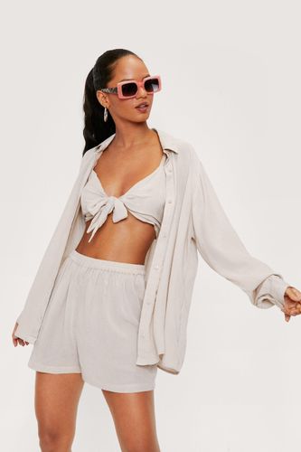 Ensemble De Plage 3 Pièces Chemise Brassière Et Short Assorti - 40 - Nasty Gal - Modalova