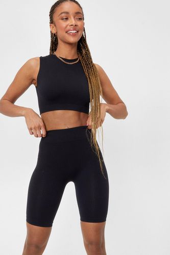 Ensemble Côtelé Crop Top & Cycliste Invisible Ça Va Chiller Fort - S - Nasty Gal - Modalova