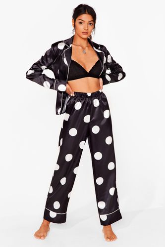 Pyjama Satiné À Pois Chemise & Pantalon - - 36 - Nasty Gal - Modalova