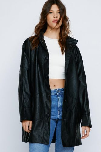 Veste Oversize En Simili À Poches - 32 - Nasty Gal - Modalova