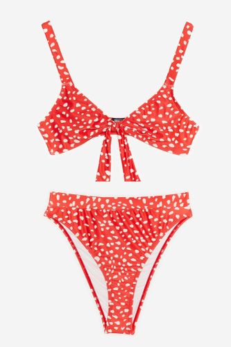 Bikini Haut Brassière À Nœud & Bas Échancré À Taches - 36 - Nasty Gal - Modalova