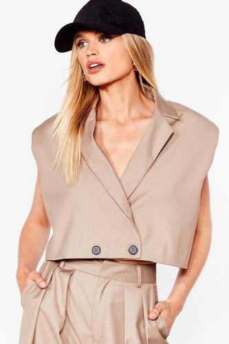 Blazer Court Sans Manches À Épaulettes - 36 - Nasty Gal - Modalova