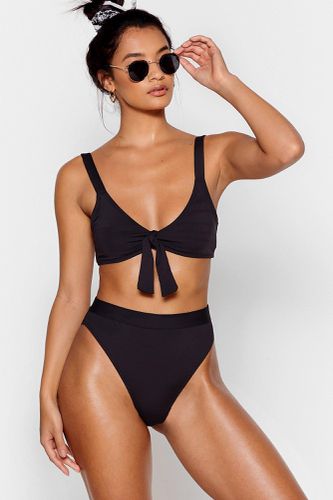 Bikini Brassière À Nœud & Culotte Haute - 34 - Nasty Gal - Modalova