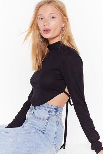 Crop Top Côtelé À Col Montant Ça Donne Froid Dans Le Dos - 42 - Nasty Gal - Modalova