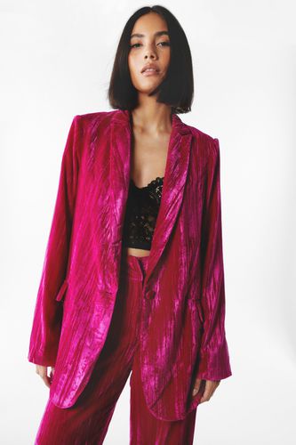 Blazer Oversize En Velours Écrasé - 36 - Nasty Gal - Modalova