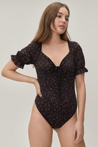 Body Col V À Imprimé Fleuri T'Arrives Comme Une Fleur - 34 - Nasty Gal - Modalova