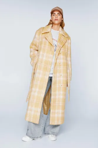 Manteau À Carreaux En Laine Mélangée - 42 - Nasty Gal - Modalova