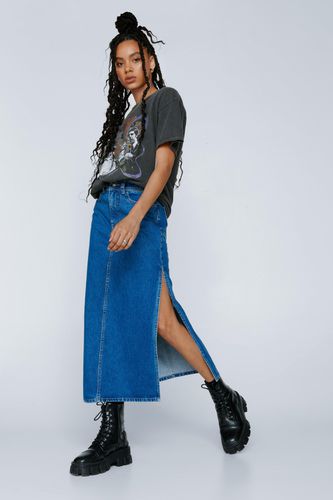 Jupe En Jean Longue - Bleu - 36 - Nasty Gal - Modalova