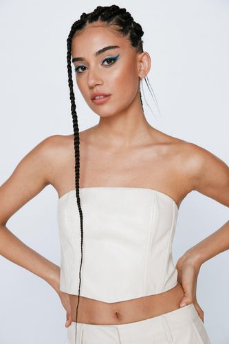 Top Corset En Simili - Blanc - 44 - Nasty Gal - Modalova