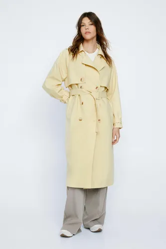 Trench-Coat En Twill À Double Boutonnage - - 34 - Nasty Gal - Modalova