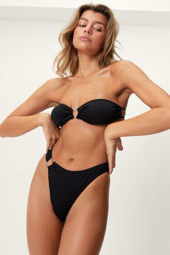 Bikini À Anneaux En Forme De Cœur Côtelés Recyclés - - 32 - Nasty Gal - Modalova