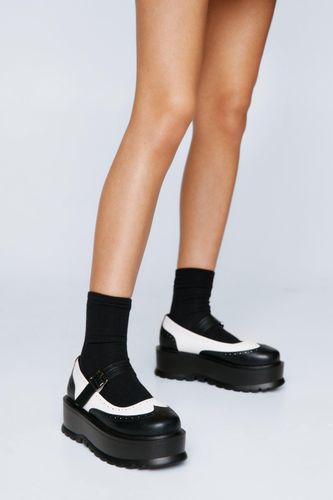 Babies En Simili Bicolore À Plateforme - 37 - Nasty Gal - Modalova