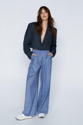 Pantalon Large Plissé En Sergé Premium - - 34 - Nasty Gal - Modalova
