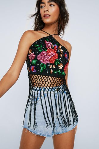 Top Fleuri À Ornements Et Franges - 36 - Nasty Gal - Modalova