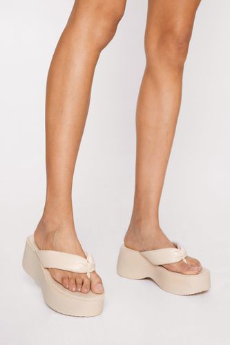 Sandales En Similicuir - Beige - 38 - Nasty Gal - Modalova