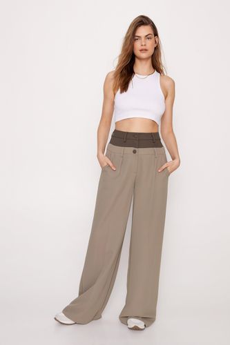 Pantalon Premium À Taille Contrastante - 38 - Nasty Gal - Modalova