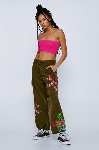 Pantalon Cargo Brodé Premium - - 38 - Nasty Gal - Modalova