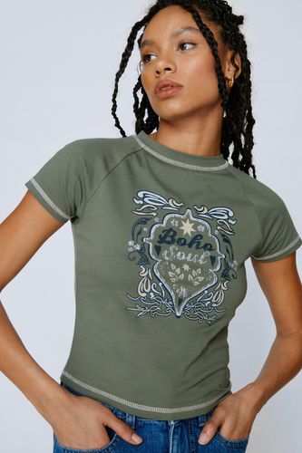 T-Shirt À Slogan Boho Soul - - 34 - Nasty Gal - Modalova