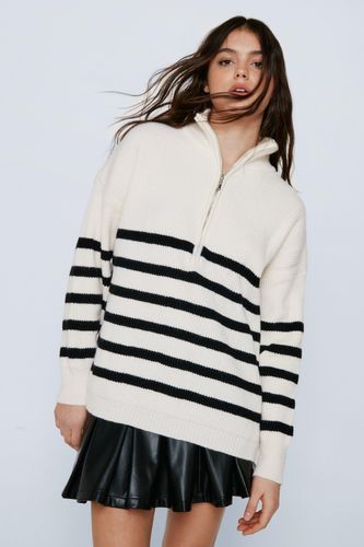 Pull À Rayures Et Zip - S/M - Nasty Gal - Modalova