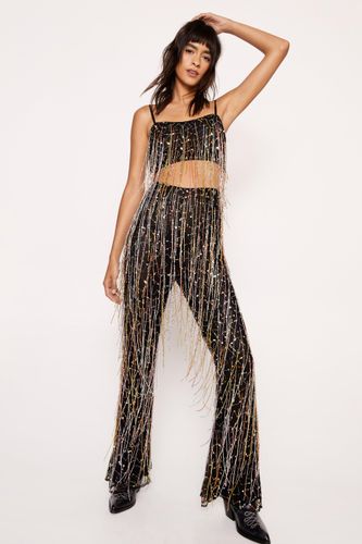 Pantalon Ample À Franges Et Sequins - - 34 - Nasty Gal - Modalova