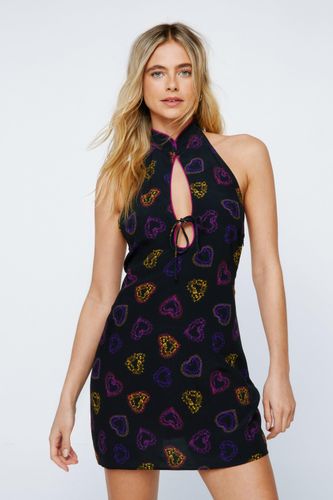 Mini Dressing Gown Dos Nu À Imprimé Cœurs - 34 - Nasty Gal - Modalova
