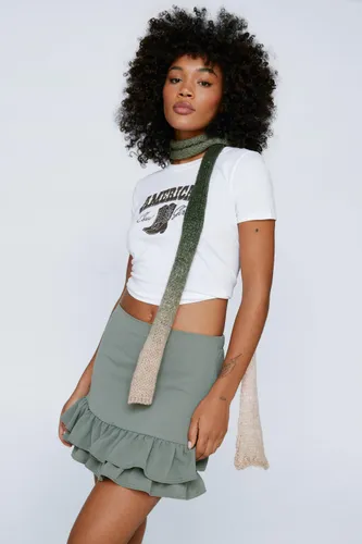 Mini Jupe Volantée - Vert - 44 - Nasty Gal - Modalova