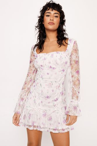 Dressing Gown Fleurie En Dentelle - - 40 - Nasty Gal - Modalova