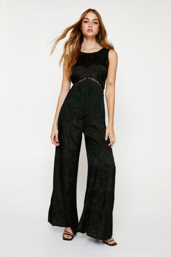 Combinaison Large Satinée À Franges Et Sequins - 40 - Nasty Gal - Modalova