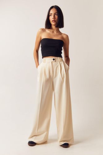 Pantalon De Tailleur Large À Double Pli - 36 - Nasty Gal - Modalova