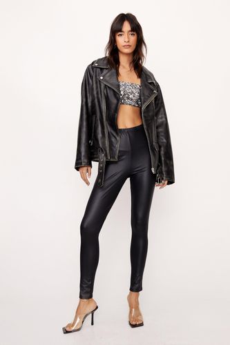 Legging Brillant - Noir - 32 - Nasty Gal - Modalova