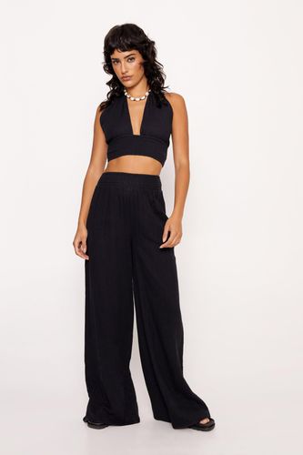 Pantalon Texturé En Coton - - 32 - Nasty Gal - Modalova