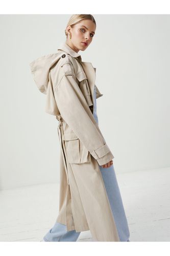 Trench Coat Premium À Capuche - - 32 - Nasty Gal - Modalova