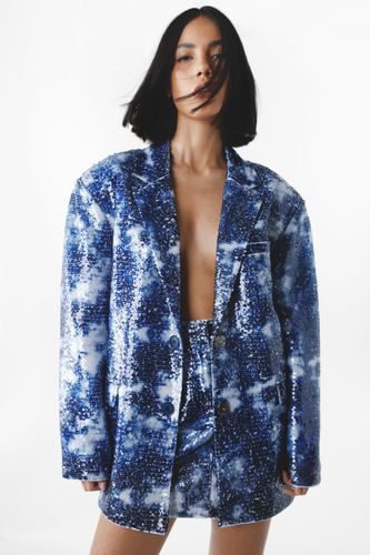 Mini Jupe Premium Tie Dye À Sequins - 34 - Nasty Gal - Modalova
