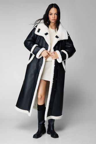 Manteau Aviateur Long En Simili - 36 - Nasty Gal - Modalova