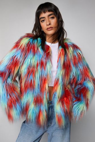 Veste Sans Col En Fausse Fourrure - - 36 - Nasty Gal - Modalova