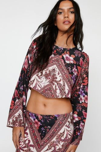 Top Asymétrique Imprimé Bohème - 38 - Nasty Gal - Modalova
