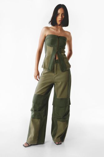 Pantalon Cargo Large Bicolore - - 42 - Nasty Gal - Modalova