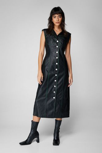 Dressing Gown Mi-Longue En Similicuir Premium - - 34 - Nasty Gal - Modalova