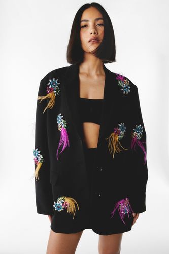 Blazer Premium À Ornements Et Plumes - 36 - Nasty Gal - Modalova