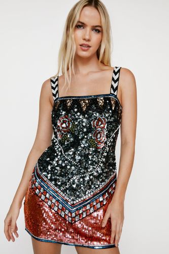 Rose Embellished Shift Dress - 32 - Nasty Gal - Modalova