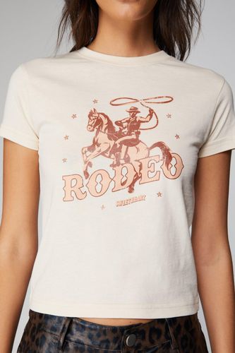 T-Shirt Déchiré À Imprimé Rodéo - - Xl - Nasty Gal - Modalova