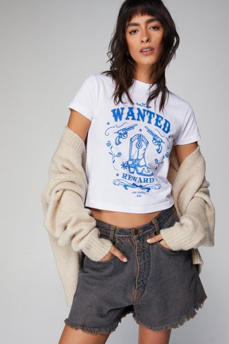 T-Shirt Rétréci À Imprimé Wanted - - L - Nasty Gal - Modalova